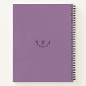 Motiverende positieve quote paarse notitieboek (Achterkant)