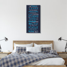 Motiverende positieve spreuken, elektrisch blauw,