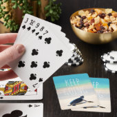 Motiverende quote Blijf Doorgaan Turtle Beach Pokerkaarten (Insitu)