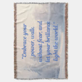 Motiverende Quote Deken "Briljantheid & Moed" (Voorkant Verticaal)
