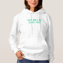 Motiverende quote en aanmoedigingsblokletters hoodie