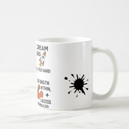 Motiverende quote koffiemok – inspireer, werk hard
