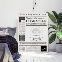 Motiverende Quote Krant Stijl Kunst Poster