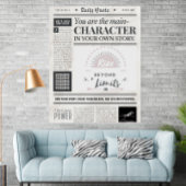 Motiverende Quote Krant Stijl Kunst Poster