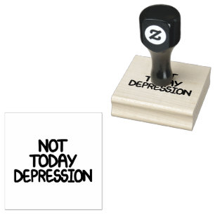 Motiverende quote Niet vandaag depressie Rubberstempel