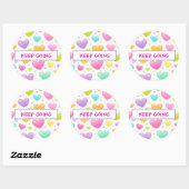 Motiverende Quote Sticker | Pastel Hartjes Ontwerp (Vel)