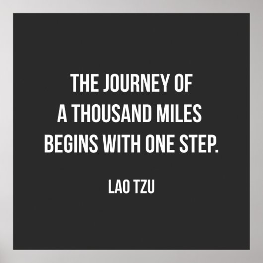 Motiverende quote van Lao Tzu. Poster (Voorkant)