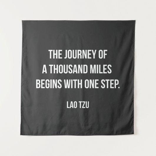 Motiverende quote van Lao Tzu. Wandkleed (Voorkant)