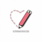 Motiverende quote voor studenten Inspirerende kuns Sticker (Voorkant)