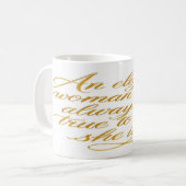 Motiverende quote voor vrouwen mok (Voorkant links)
