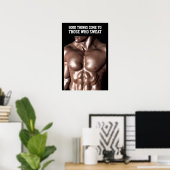 Motiverende quote voor workout om slanke spieren t poster (Thuiskantoor)