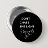 Motiverende quote zwarte achtergrond ronde button 7,6 cm (Voorkant /achterkant)