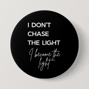 Motiverende quote zwarte achtergrond ronde button 7,6 cm