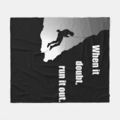 Motiverende rotsklimgquote fleece deken (Voorkant (Horizontaal))