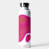 Motiverende Roze Retro Ster Stijl  Waterfles (Links)