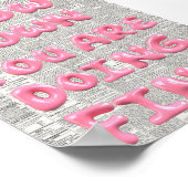 Motiverende Roze Typografie Krant Muur Kunst Poster (Hoek)