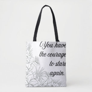 Motiverende Spreuk Boodschappentas - Botanische Li Tote Bag