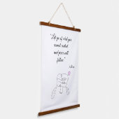 Motiverende spreuk hangend wandkleed (Gebogen)