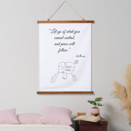 Motiverende spreuk hangend wandkleed