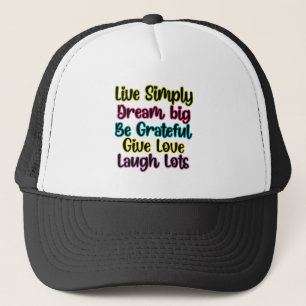 Motiverende Spreuk Leef Eenvoudig Droom Geef Liefd Trucker Pet