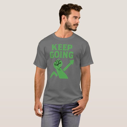 Motiverende Spreuk Mannen T-shirt (Voorkant volledig)
