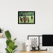 Motiverende spreuk met paarden poster (Thuiskantoor)