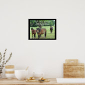 Motiverende spreuk met paarden poster (Keuken)