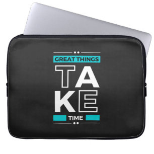 Motiverende Spreuk Modern en Positieve Tekst Laptop Sleeve