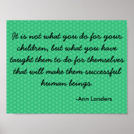 Motiverende spreuk over kinderen en ouderschap poster