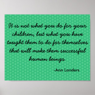 Motiverende spreuk over kinderen en ouderschap poster