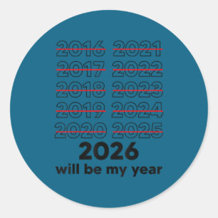 Motiverende Spreuk Zal Ronde Sticker