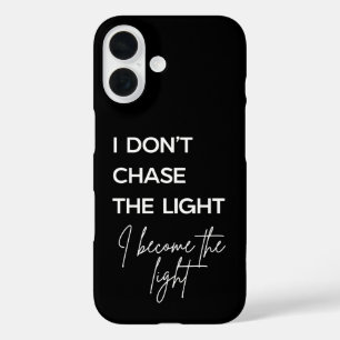 Motiverende Spreuk Zwarte Achtergrond iPhone 16 Hoesje