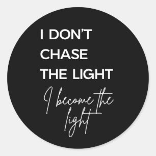 Motiverende Spreuk Zwarte Achtergrond Ronde Sticker