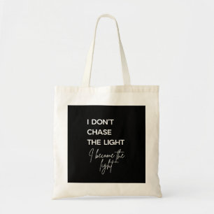 Motiverende Spreuk Zwarte Achtergrond Tote Bag