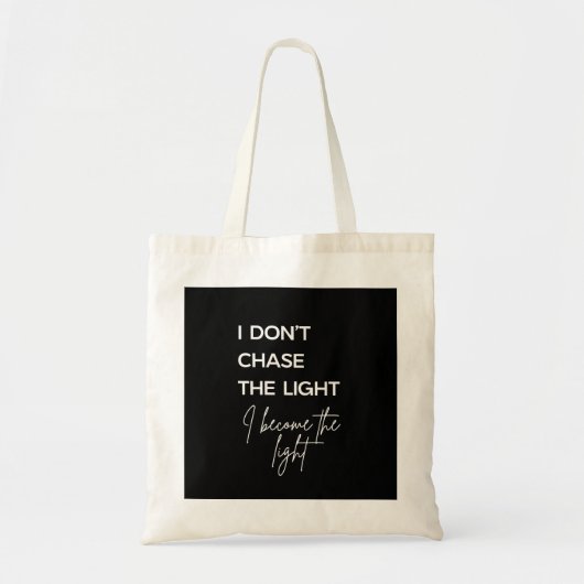 Motiverende Spreuk Zwarte Achtergrond Tote Bag (Voorkant)