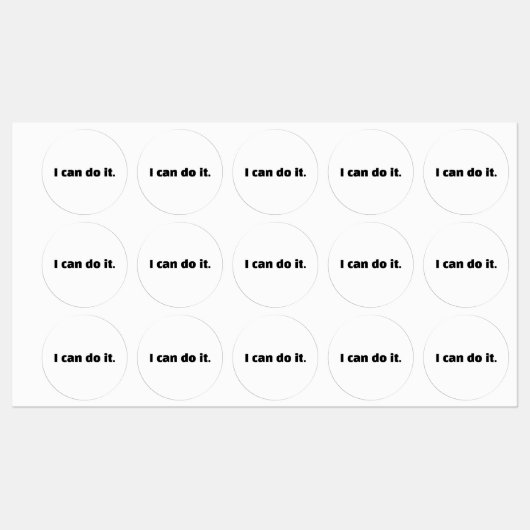Motiverende sticker 'Ik kan het' (Vel)