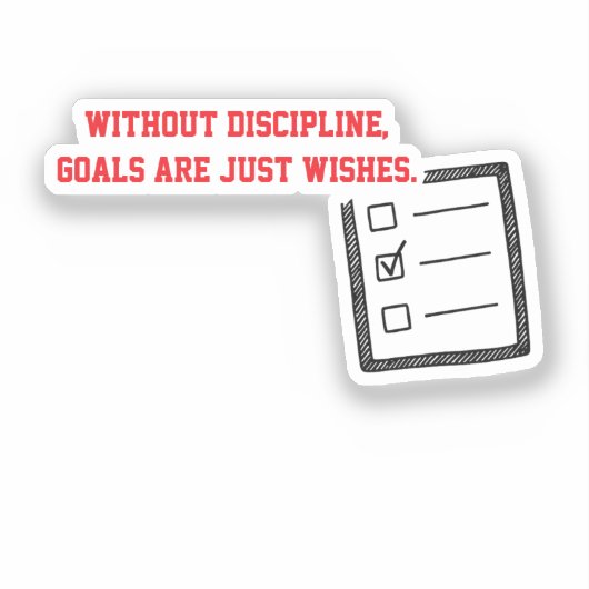 Motiverende Stickers "Discipline" (Voorkant)
