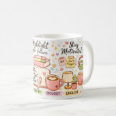 Motiverende studiemug – zachte pastel wrap koffiemok (Voorkant rechts)