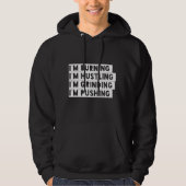 Motiverende sweatshirt met quote over hard werken (Voorkant)