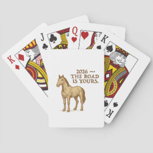 Motiverende tekst en paard pokerkaarten