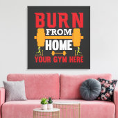 Motiverende Thuisgym Workout Canvas Afdruk (Insitu (Woonkamer))