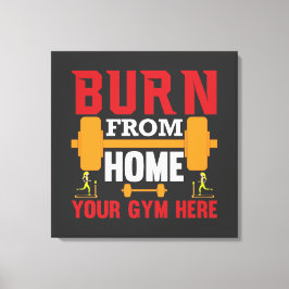 Motiverende Thuisgym Workout Canvas Afdruk