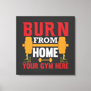 Motiverende Thuisgym Workout Canvas Afdruk