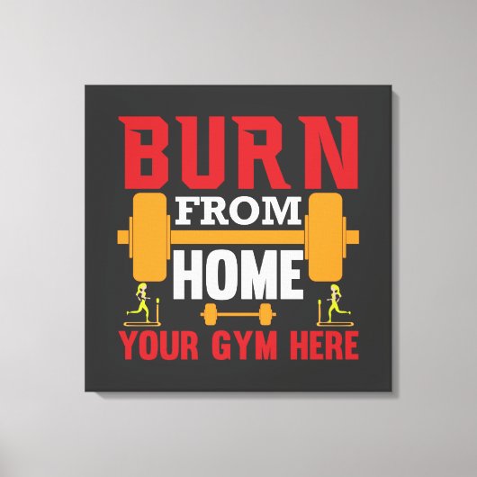 Motiverende Thuisgym Workout Canvas Afdruk (Voorkant)