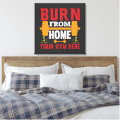 Motiverende Thuisgym Workout Canvas Afdruk (Insitu (Slaapkamer))