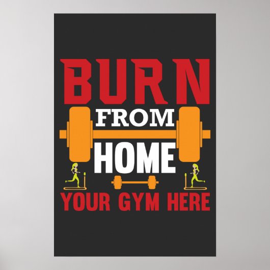 Motiverende Thuisgym Workout Poster (Voorkant)