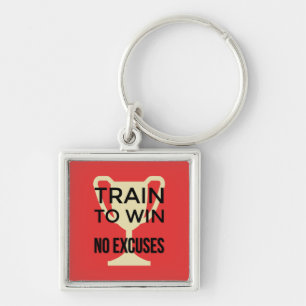 Motiverende trein om sportquote te winnen sleutelhanger