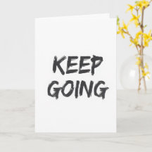 Motiverende typografie ga door penseelstreek