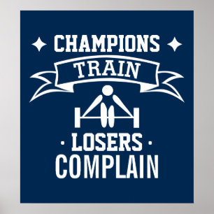 Motiverende typografie Gym motivatie Fitness Poster
