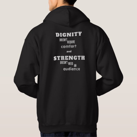 Motiverende typografie mindset hoodie (Achterkant)